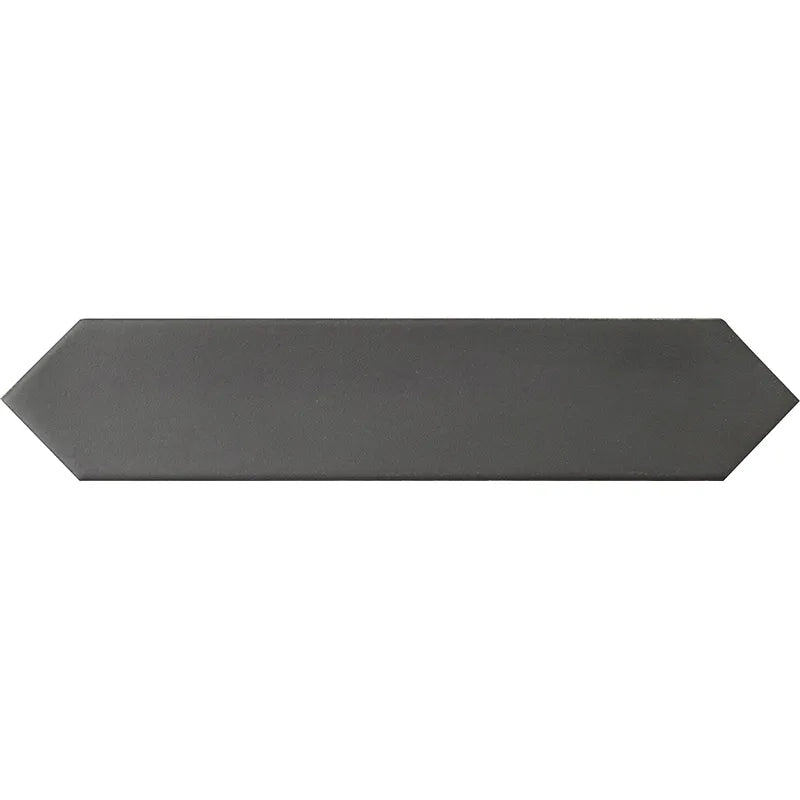 Onyx Point 2" x 10" Matte Black Picket Ceramic Tile